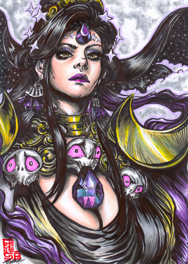 Image for NYX, GODDESS OF THE NIGHT / Bazal. 8,3x11,7 in 