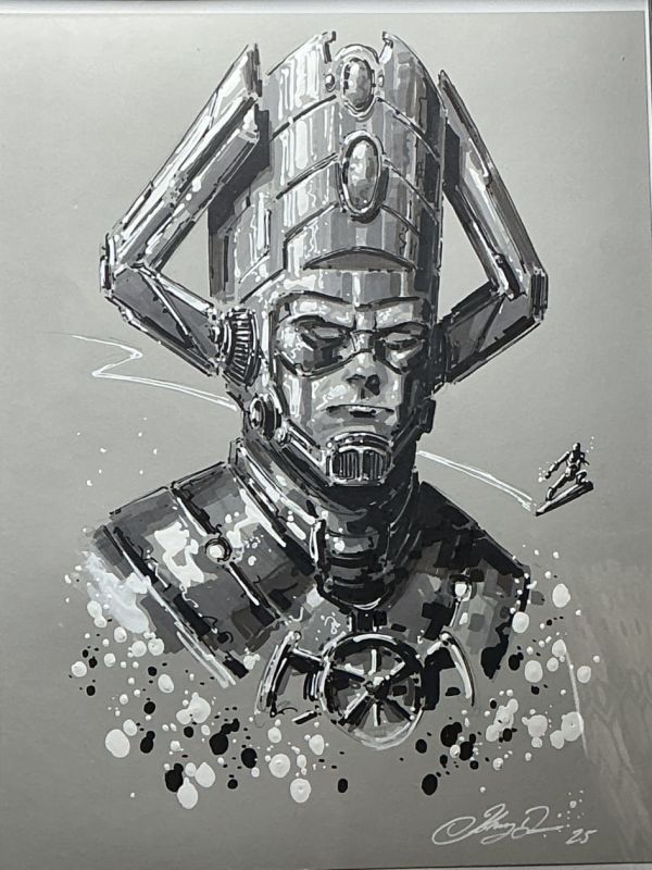 Image for Galactus Acrylic painting A4 Johnny Desjardins 