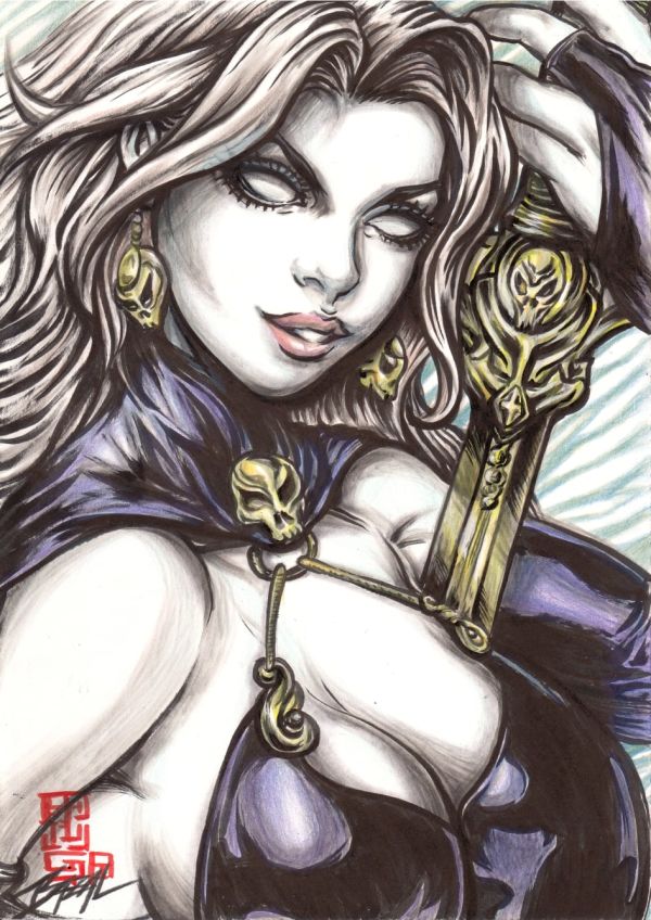 Image for LADY DEATH ASCENDS / Bazal. 11,7x 8,3 in.