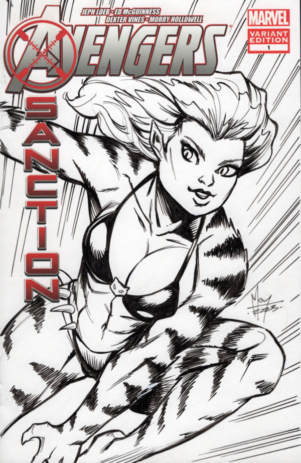Image for Tigra Avengers Sketch Cover