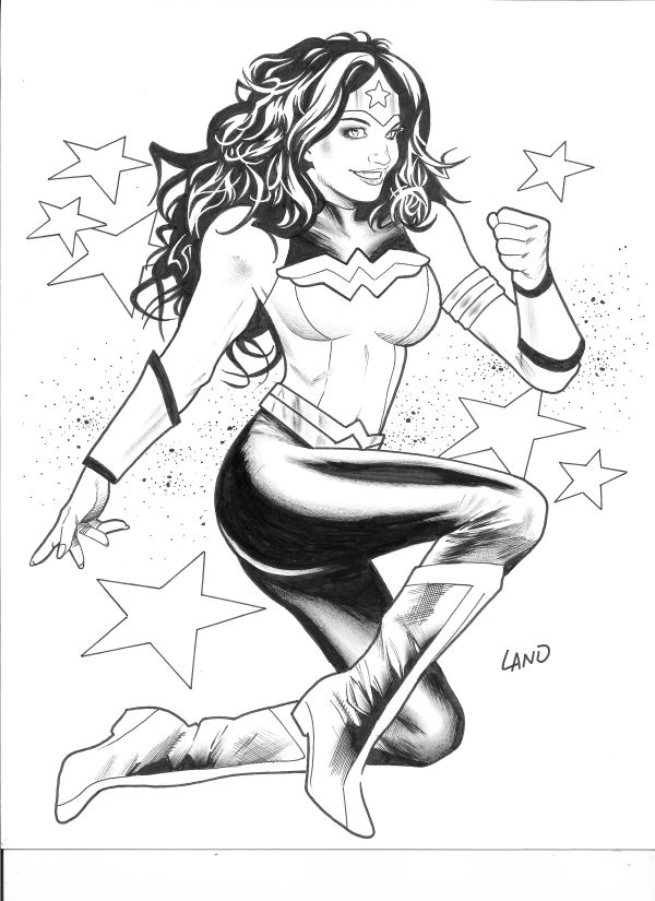 Image for Wonder Woman Ink Drawing
