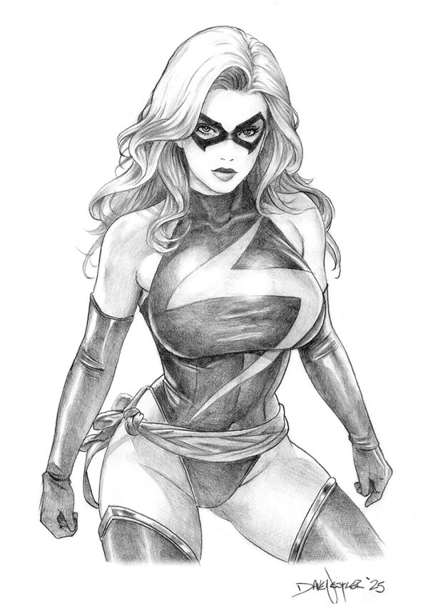 Image for "Ms. Marvel" original pencil sketch from Dave Nestler