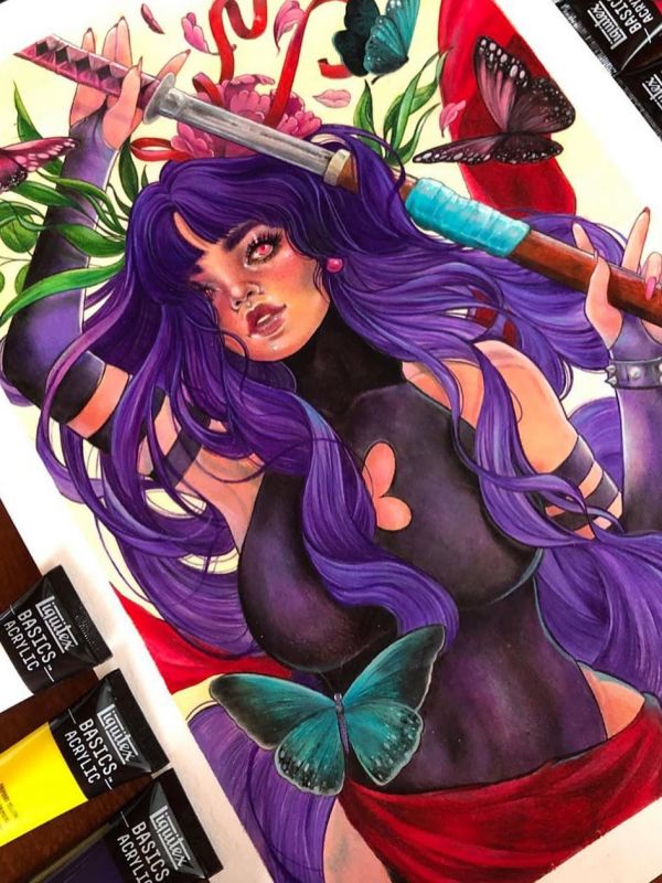 Image for Psylocke Acrylic Illustration