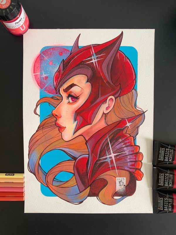 Image for Scarlet Witch Portrait Illustration
