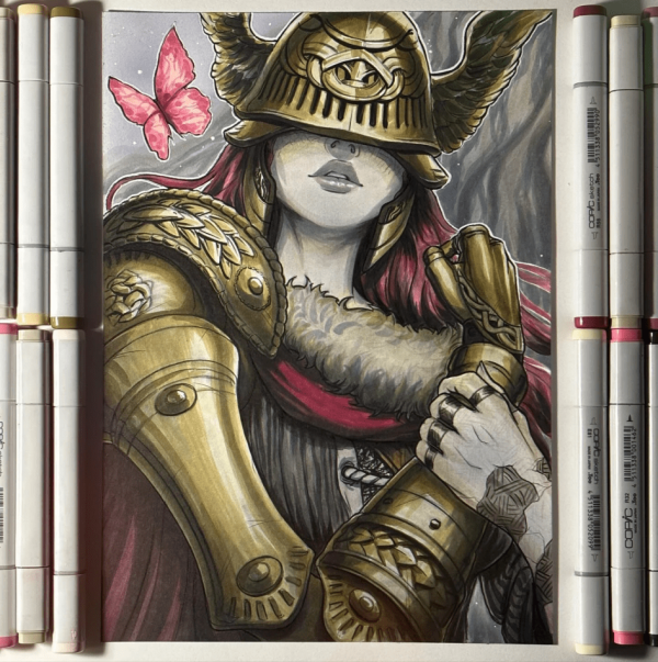 Image for Malenia A4 Original Art - Arttrober 2024