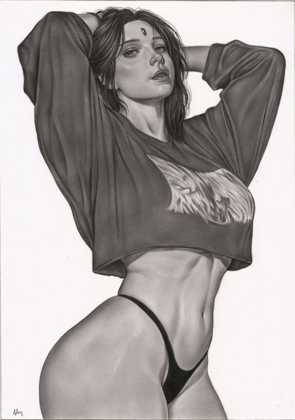 Image for Raven Pin Up Art