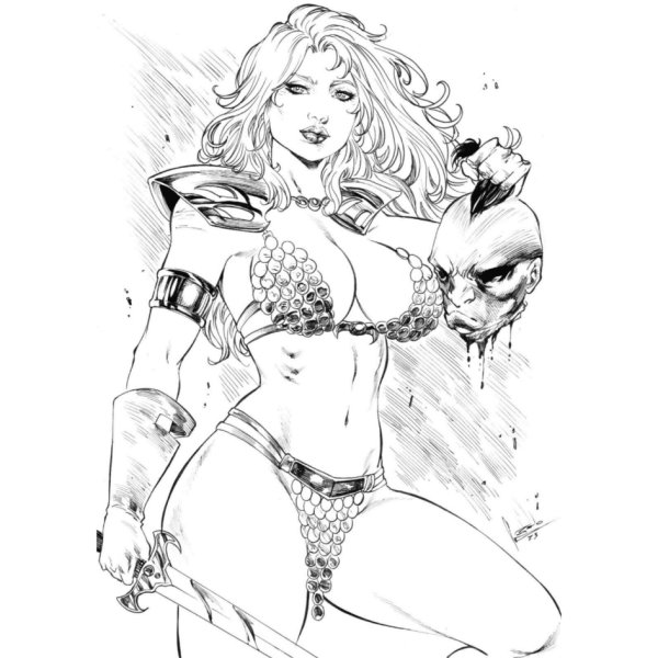 Image for Red Sonja Holding Severed Head