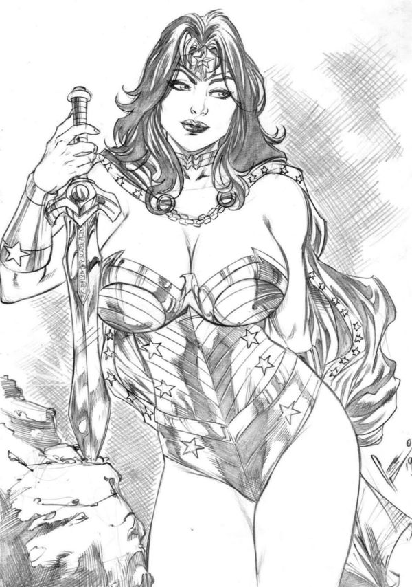 Image for Wonder Woman Pencil Illustration