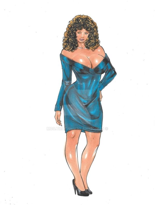 Image for Woman in Blue Dress Pin Up "9x12"
