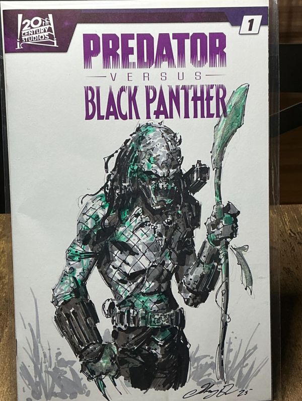Image for Predator Acrylic Paint Sketch Cover by Johnny Desjardins 