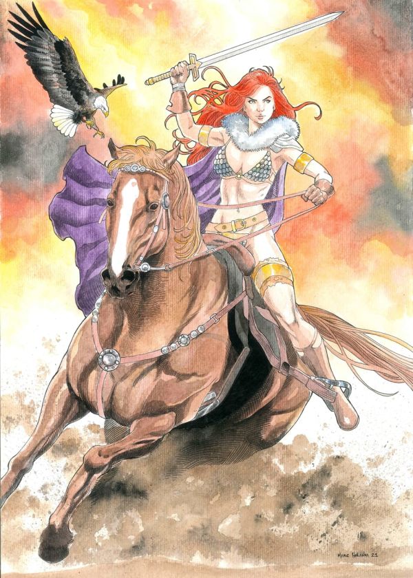 Image for Red Sonja on Horseback
