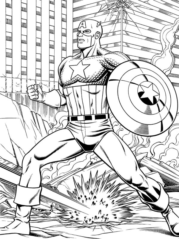 Image for 9x12 CAPTAIN AMERICA Pin-Up