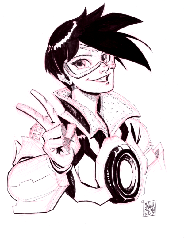 Image for Tracer from Overwatch Original Art by Matthew Sutton