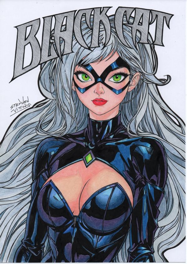Image for Black Cat cover illustration with hand-drawn logo.
