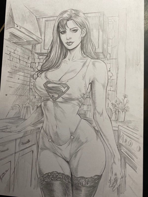 Image for Lois Lane Kitchen Pencil Art  (09"x12")