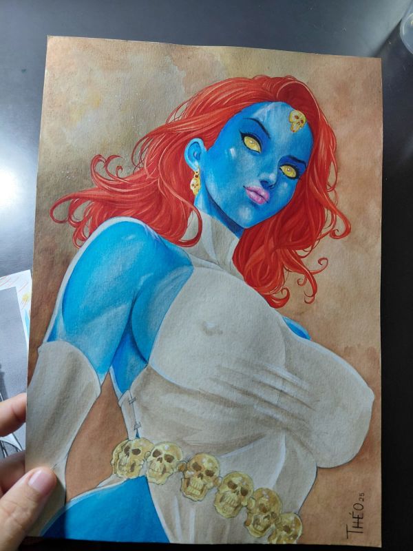 Image for Mystic (X-Men) - Pinup art - 09" x 12" by THEO