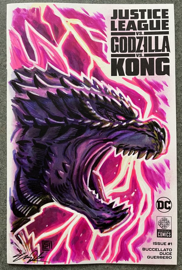Image for Godzilla vs Kong sketch cover by Tim Shinn