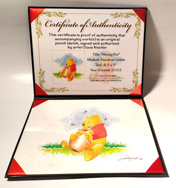 Image for "Honey Pot", original colored pencil sketch from Disney artist Dave Nestler