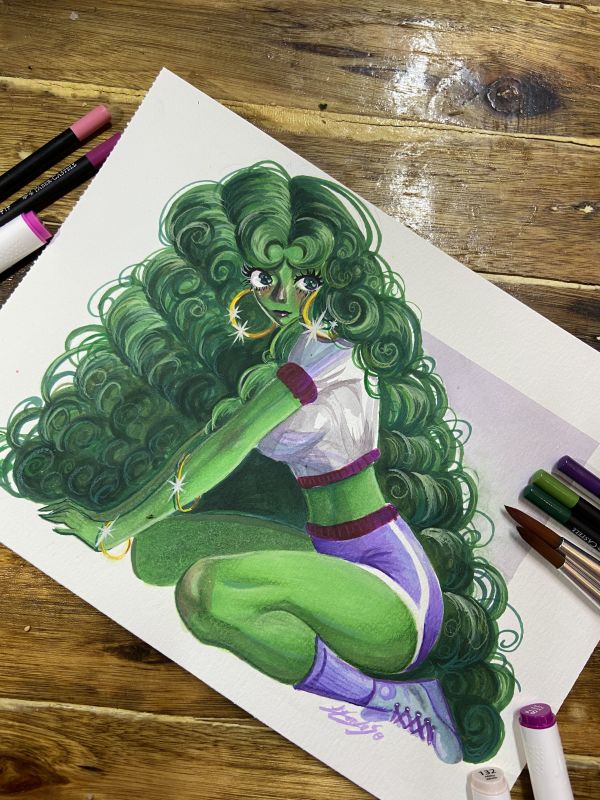 Image for She-Hulk 9x12 by Lu Cardoso