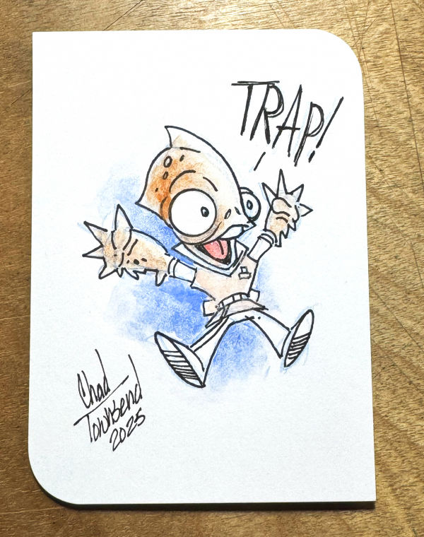 Image for Admiral Ackbar Sketch Card by Chad Townsend