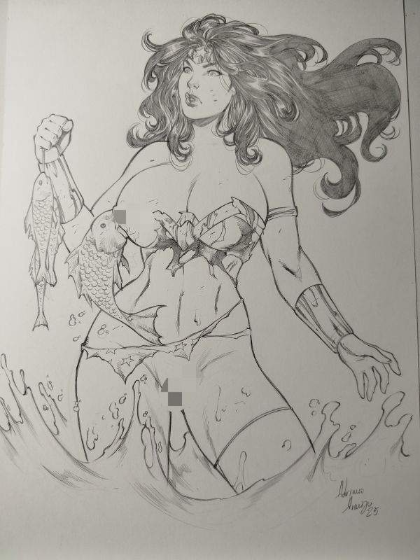 Image for Wonder Woman Original Art by Adriano Araújo 9x12