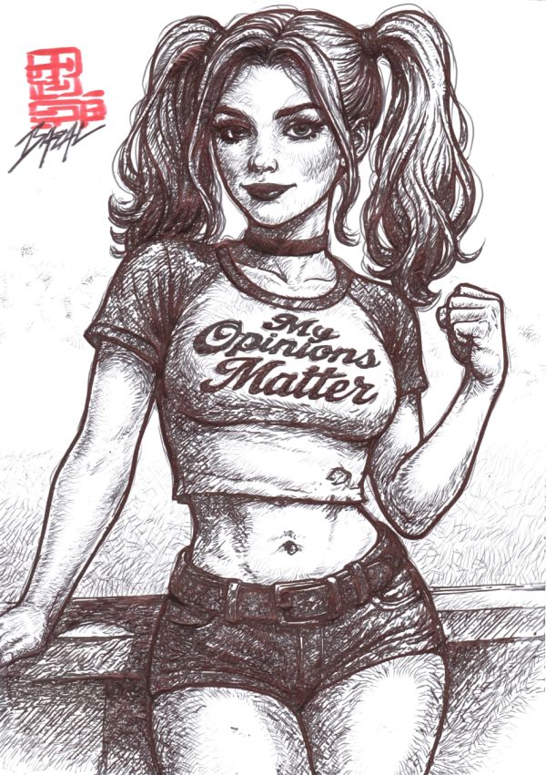 Image for Harley Quinn - MY OPINIONS MATTER / Bazal. 11,7x 8,3 in. 