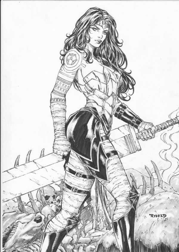 Image for Wonder Woman with Sword Original Art