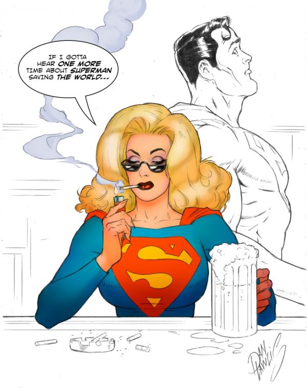 Image for Supergirl drawing by Dan Lawlis