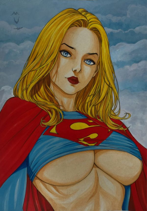 Image for Supergirl Bust Illustration, 9" X 12"