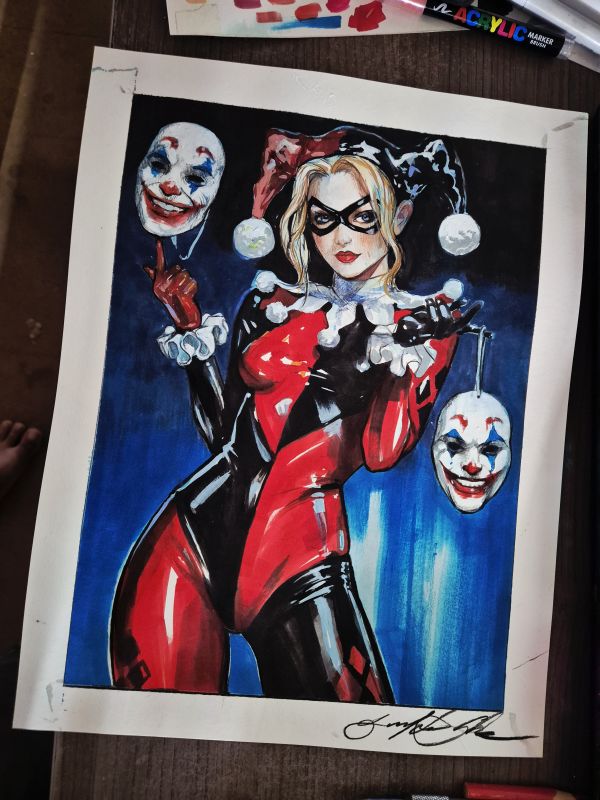 Image for Harley Quinn - Pinup art by Guilherme Silva - 11" x 14"