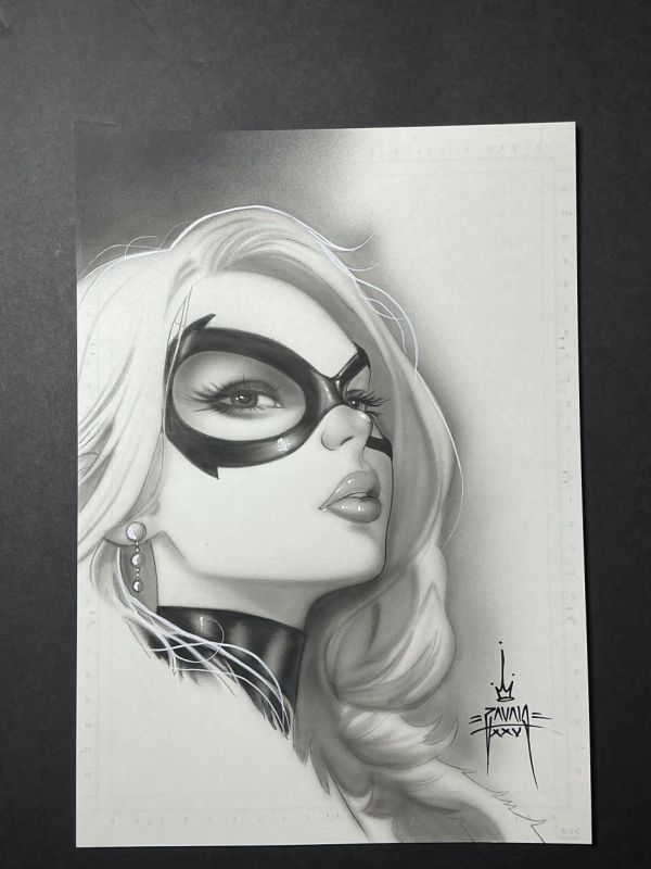 Image for Black Cat Portrait A4 illustration 