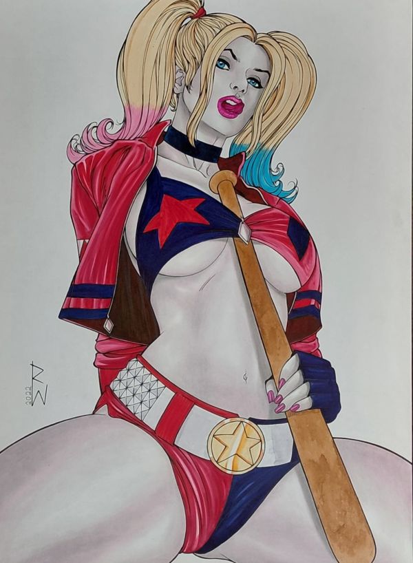 Image for Harley Quinn Illustration, 11"X17"