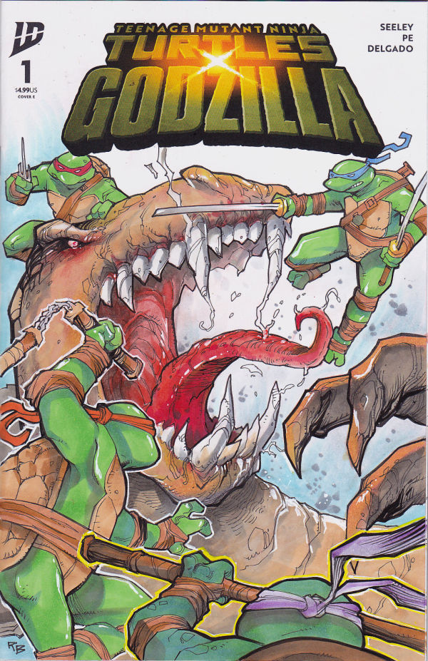 Image for Teenage Mutant Ninja Turtles vs Godzilla #1 Cover