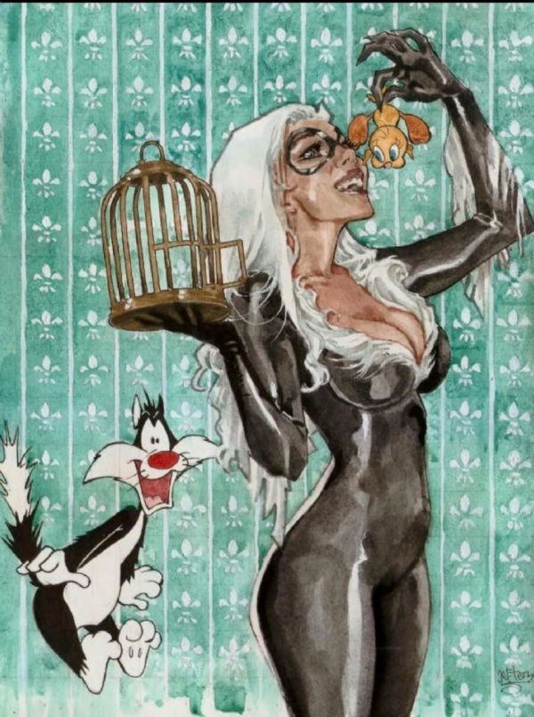 Image for black cat and Sylvester & Tweety