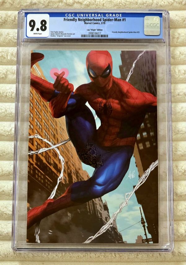Image for ** ARTGERM Friendly Neighborhood Spider-Man #1 Virgin Variant CGC Graded 9.8 **