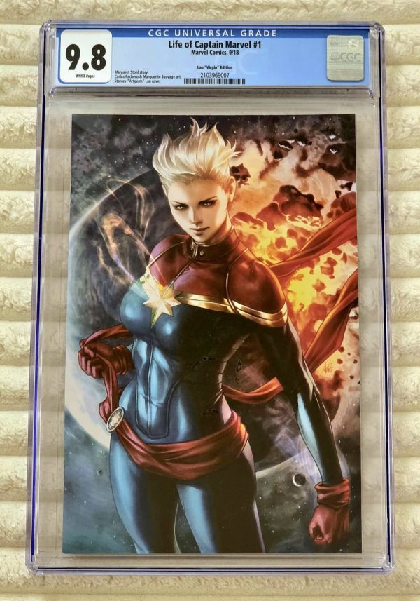 Image for ** ARTGERM Life Of Captain Marvel #1 Virgin Cover RARE HOT CGC 9.8 **
