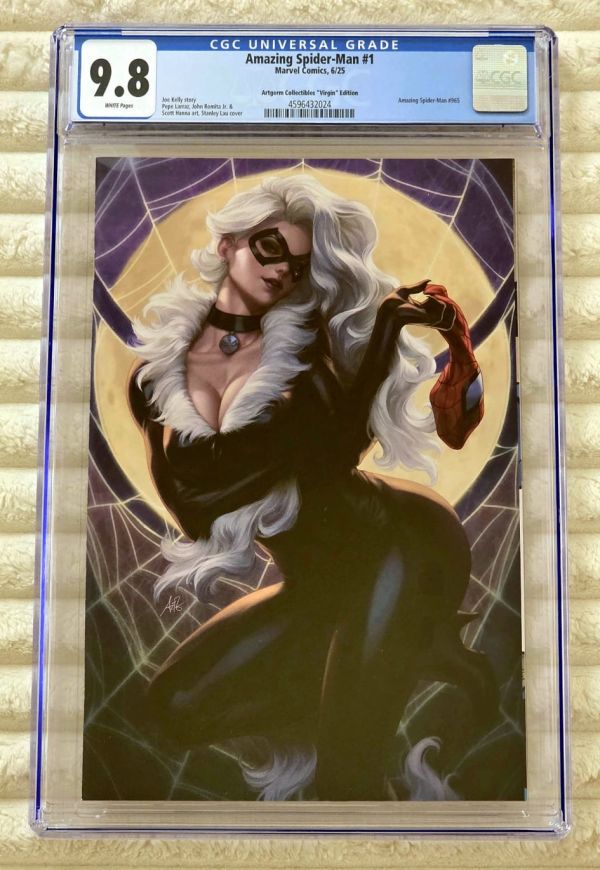 Image for ** ARTGERM AMAZING SPIDER-MAN #1 BLACK CAT Virgin RARE HOT CGC 9.8 **