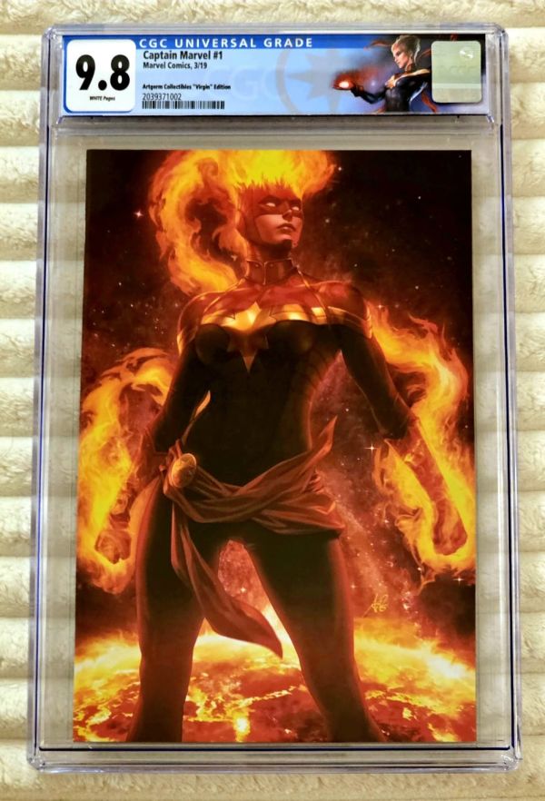 Image for ** ARTGERM Captain Marvel #1 Virgin Variant RARE HOT CGC 9.8 **