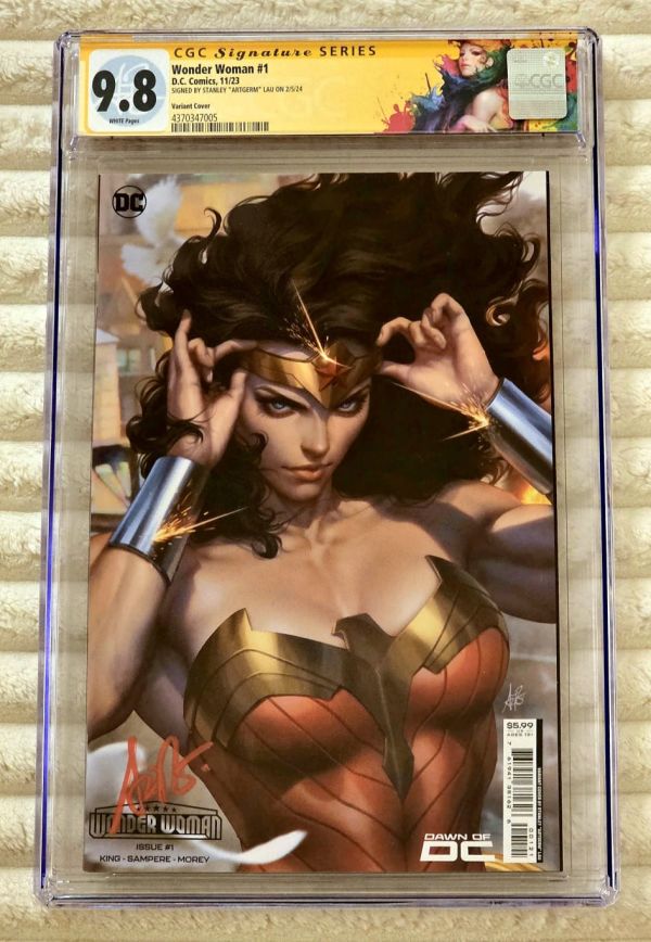 Image for ** ARTGERM WONDER WOMAN #1 Variant Cover RARE HOT SIGNED CGC SS 9.8 **