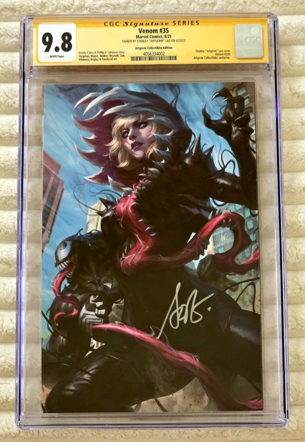 Image for ** ARTGERM Venom #35 Gwenom Virgin Variant SIGNED CGC SS 9.8 **