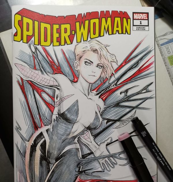 Image for Spider-woman #1 blank cover art.