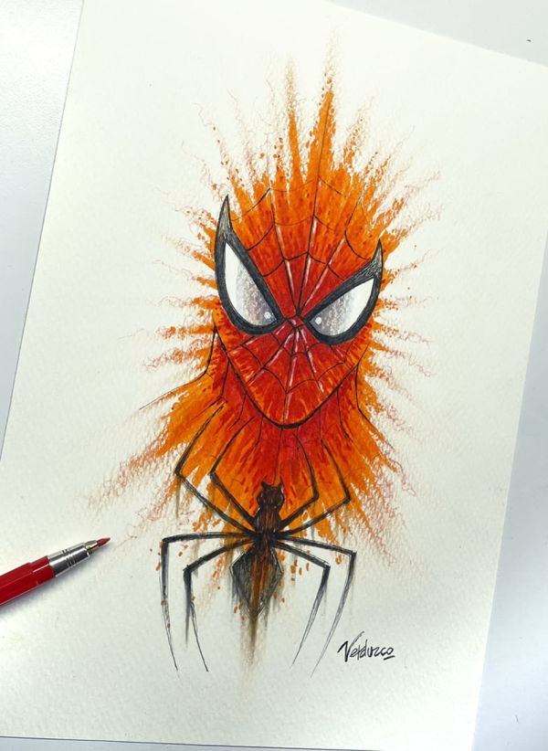 Image for Spider-Man Watercolor Illustration