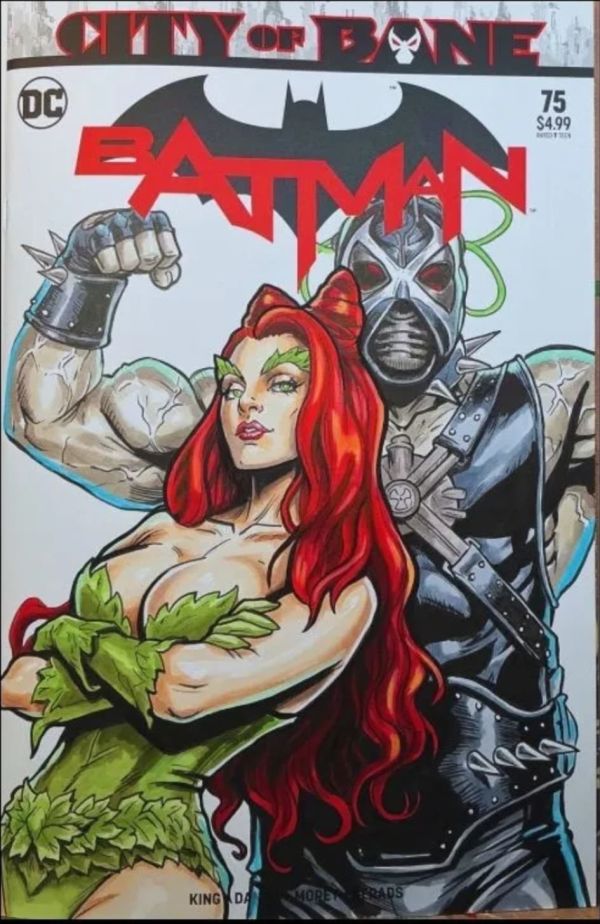 Image for Batman #75 Sketch Cover with Poison Ivy and Bane by Obsidianart.