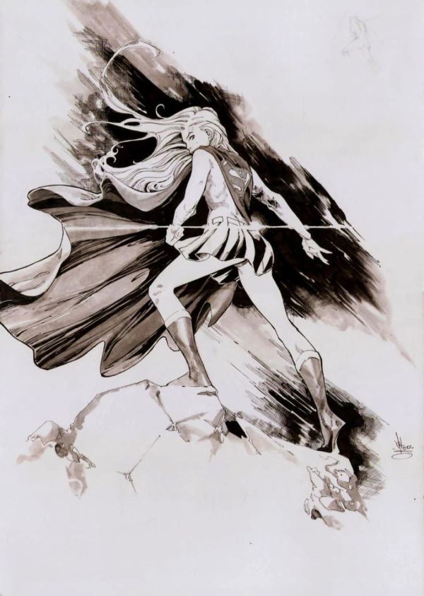 Image for supergirl ink wash