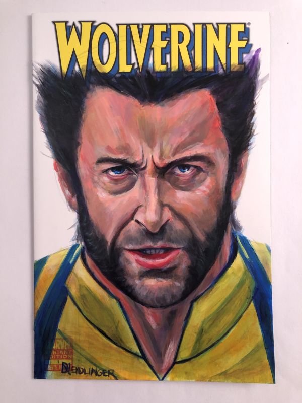 Image for Hugh Jackman Wolverine Painted Sketch Cover