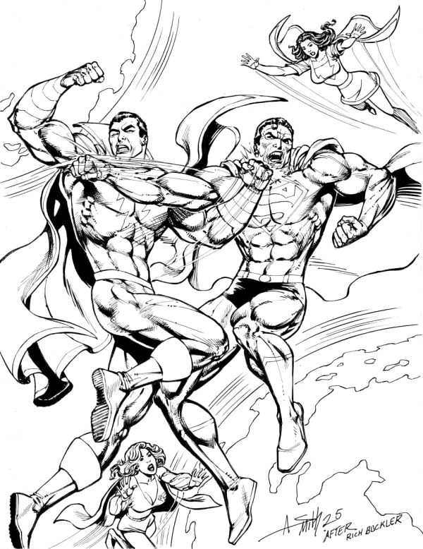 Image for Superman vs Superman Inked Art, Recreation of the Treasury Edition cover!