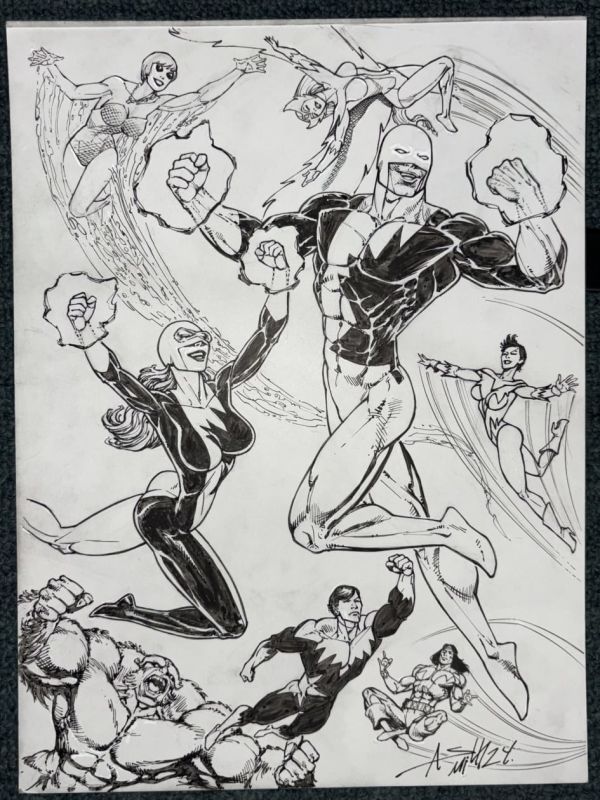 Image for Alpha Flight Team Original Art