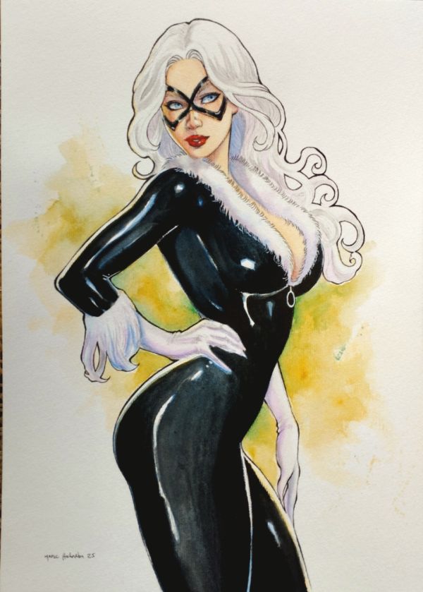 Image for Black Cat Illustration 11x17