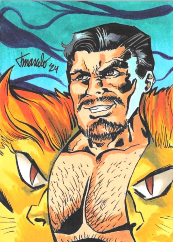 Image for Kraven the Hunter sketch card by Tyler Marcelo