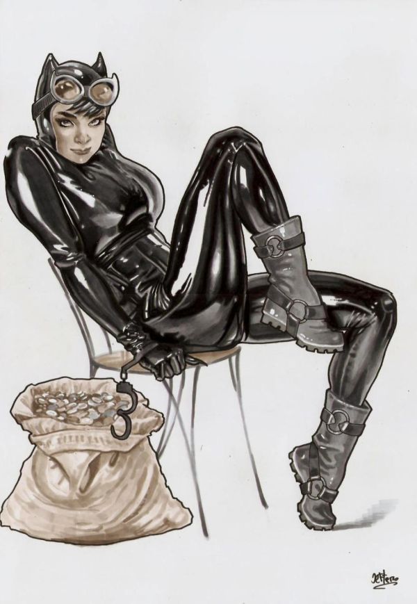 Image for catwoman by jefter copic markers